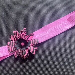 Pink and Black Floral Headband